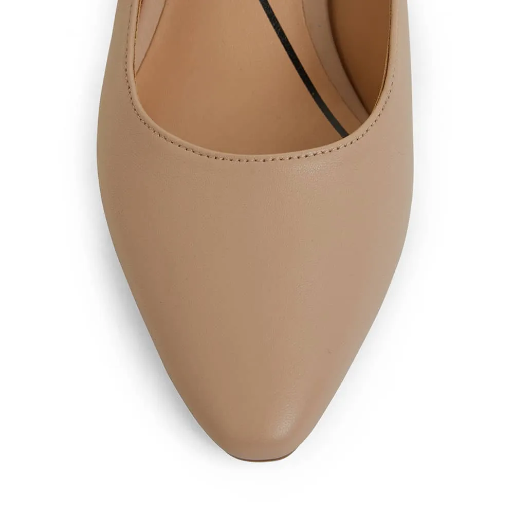 Agatha Heel in Blush Leather