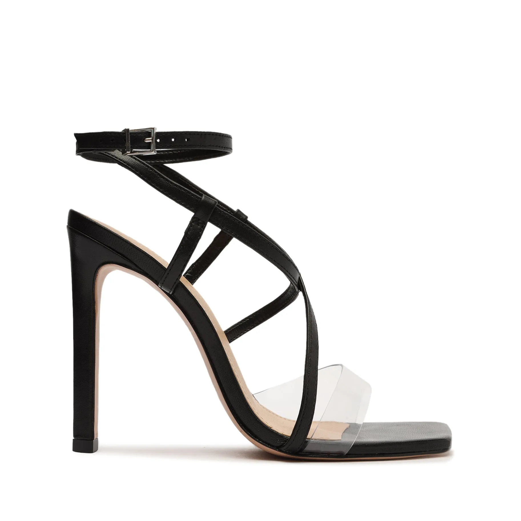 Aisha Leather & Vinyl Sandal