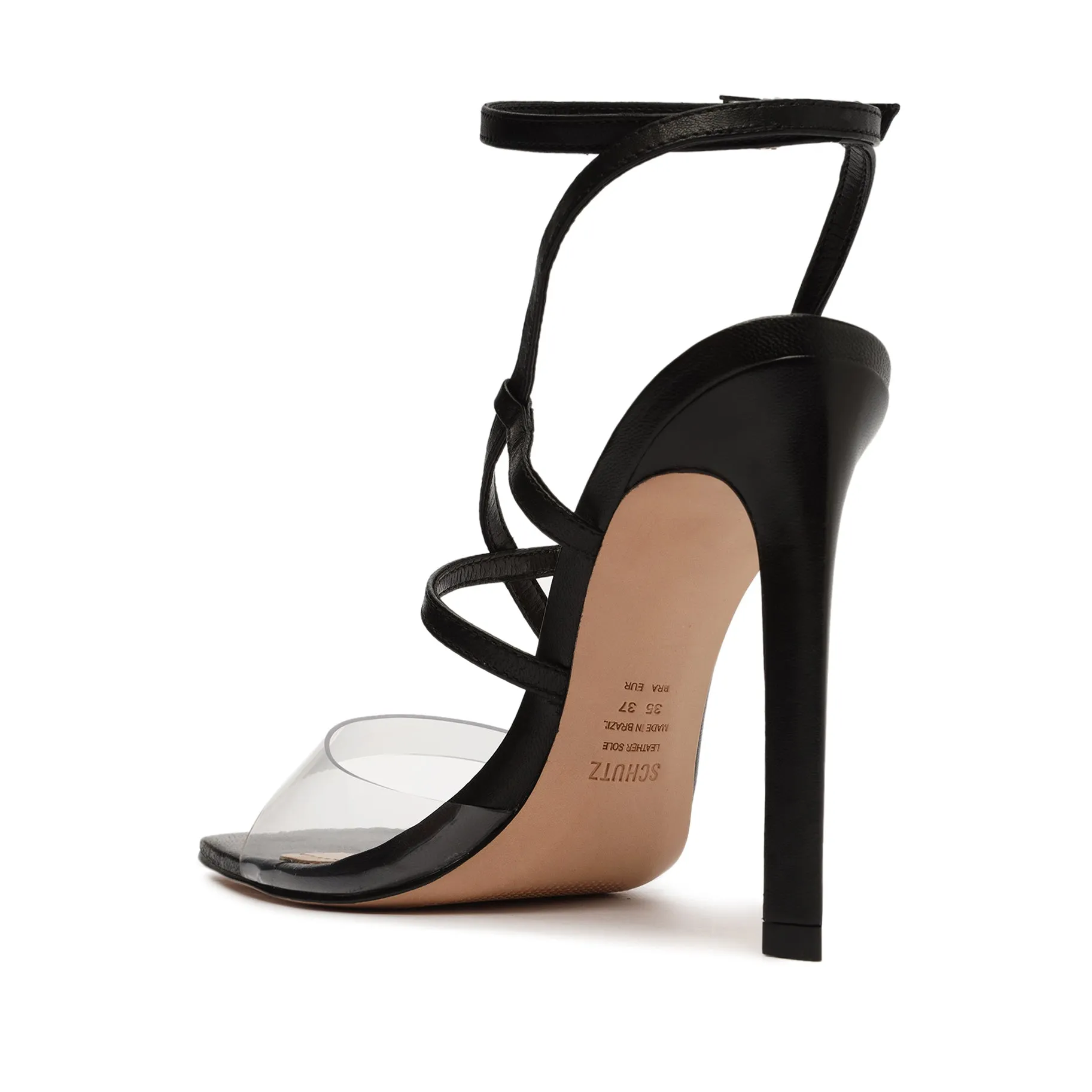 Aisha Leather & Vinyl Sandal