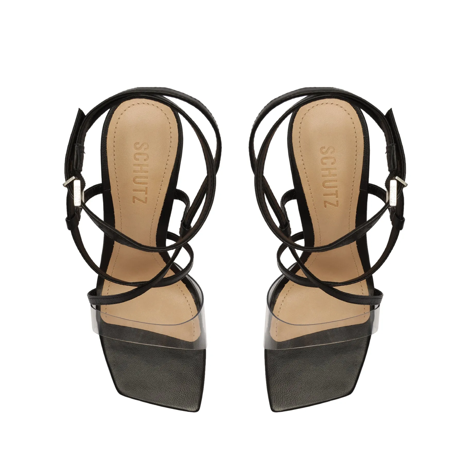 Aisha Leather & Vinyl Sandal