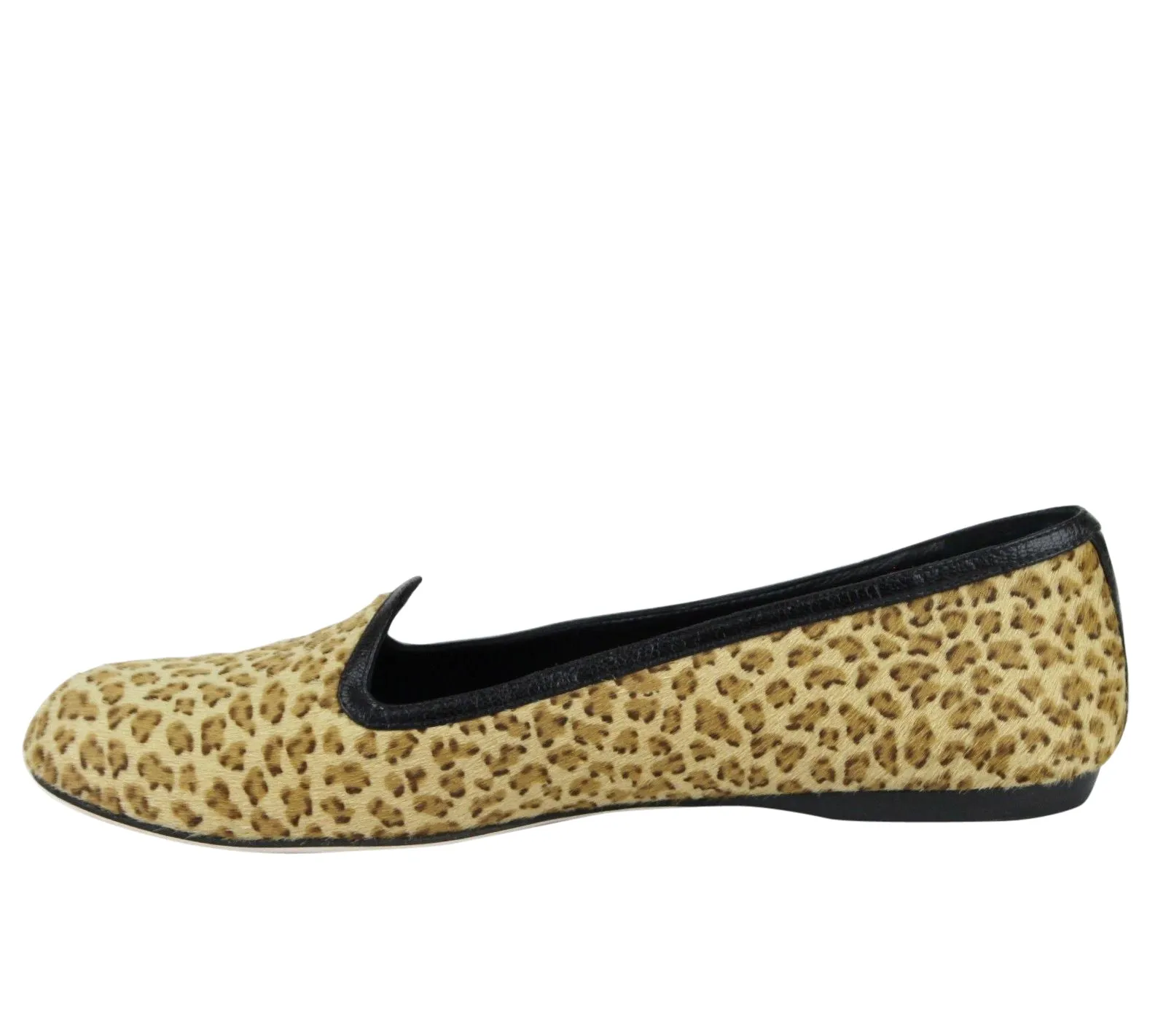 Bottega Veneta Women's Leather / Pony Hair Cheetah Print Flats 338267 8465