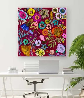 Bright & Bold - Merlot Canvas Wall Art