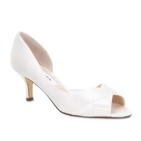 Contesa Heel in Ivory Satin