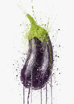 Eggplant Vegetable Wall Art Print