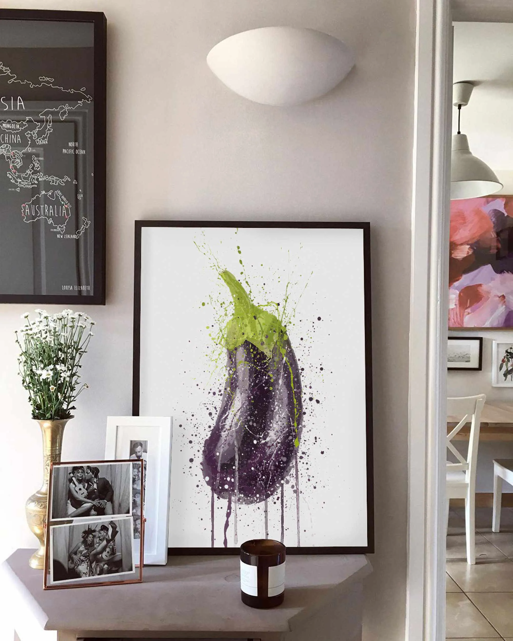 Eggplant Vegetable Wall Art Print