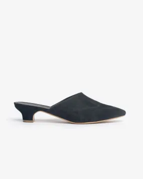 Elegant Slide in Black Suede