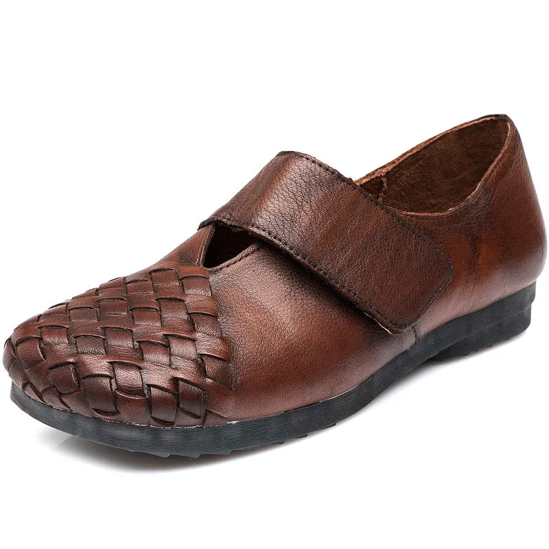 Genuine Retro Hand-Woven Women's Flats | Gift Shoes