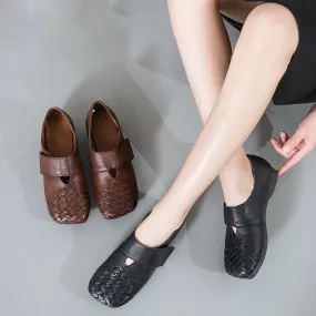 Genuine Retro Hand-Woven Women's Flats | Gift Shoes