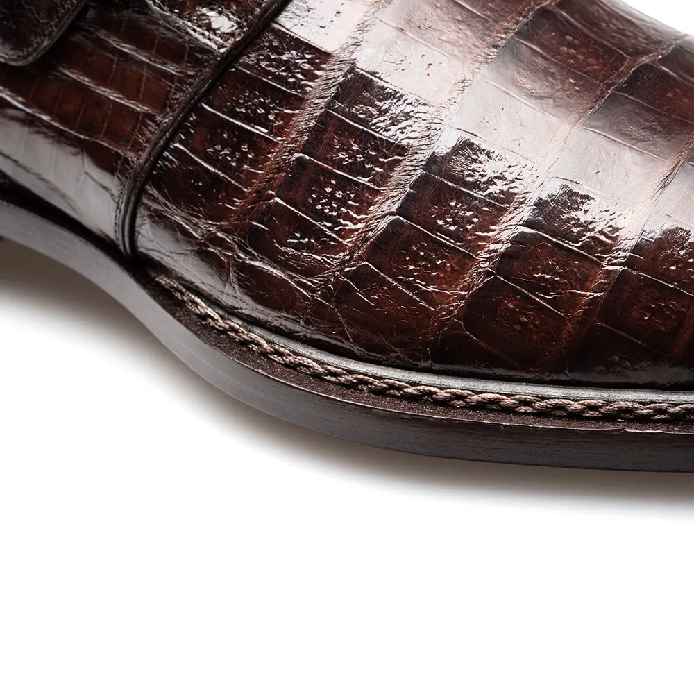 Gigolo Crocodile Monk Strap | Mezlan