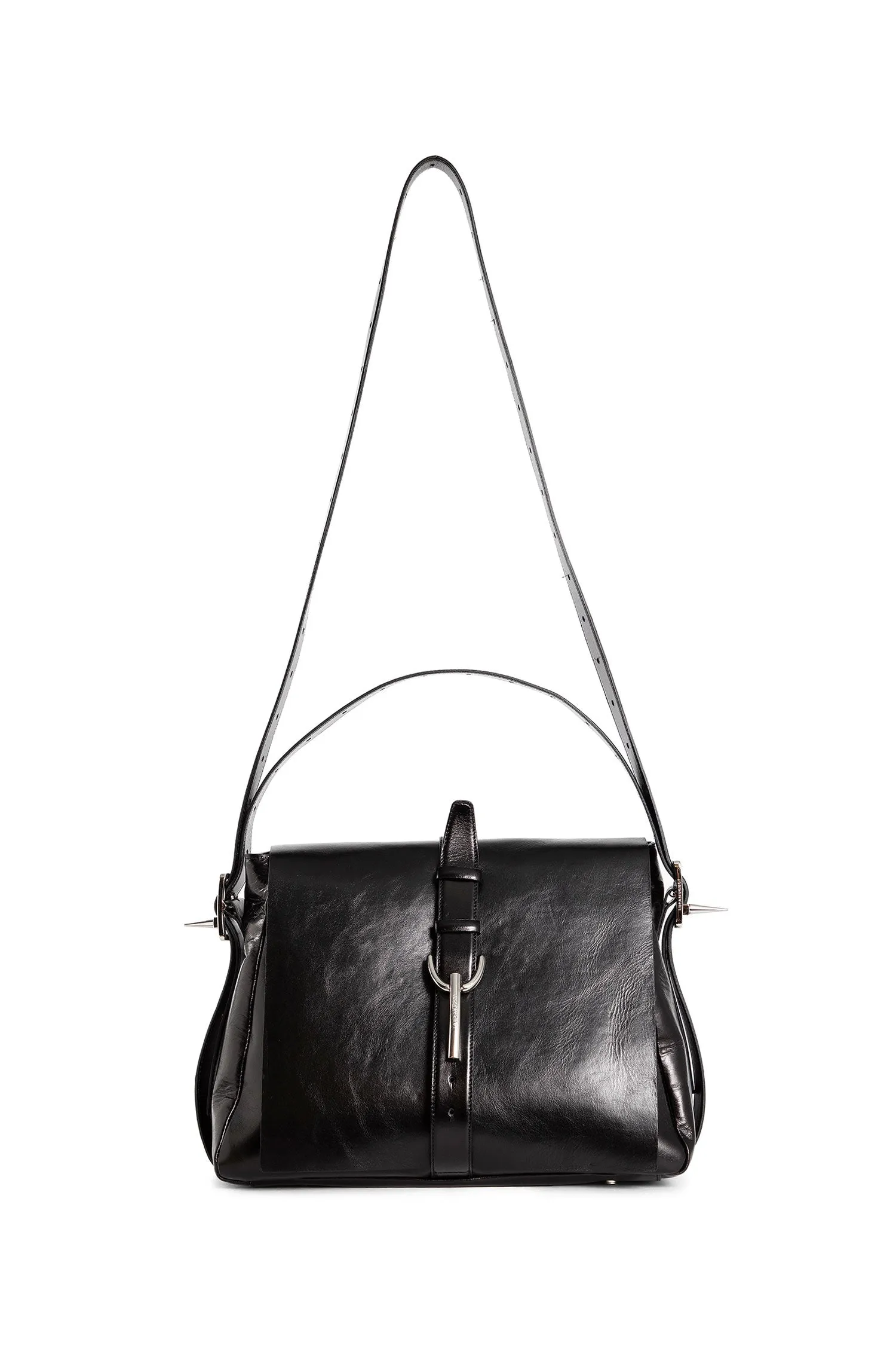 JORDANLUCA MAN BLACK SHOULDER BAGS