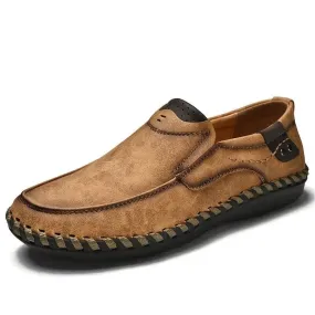 Loafers Brown Men's Casual Shoes Soft Flat Footwear XS8870