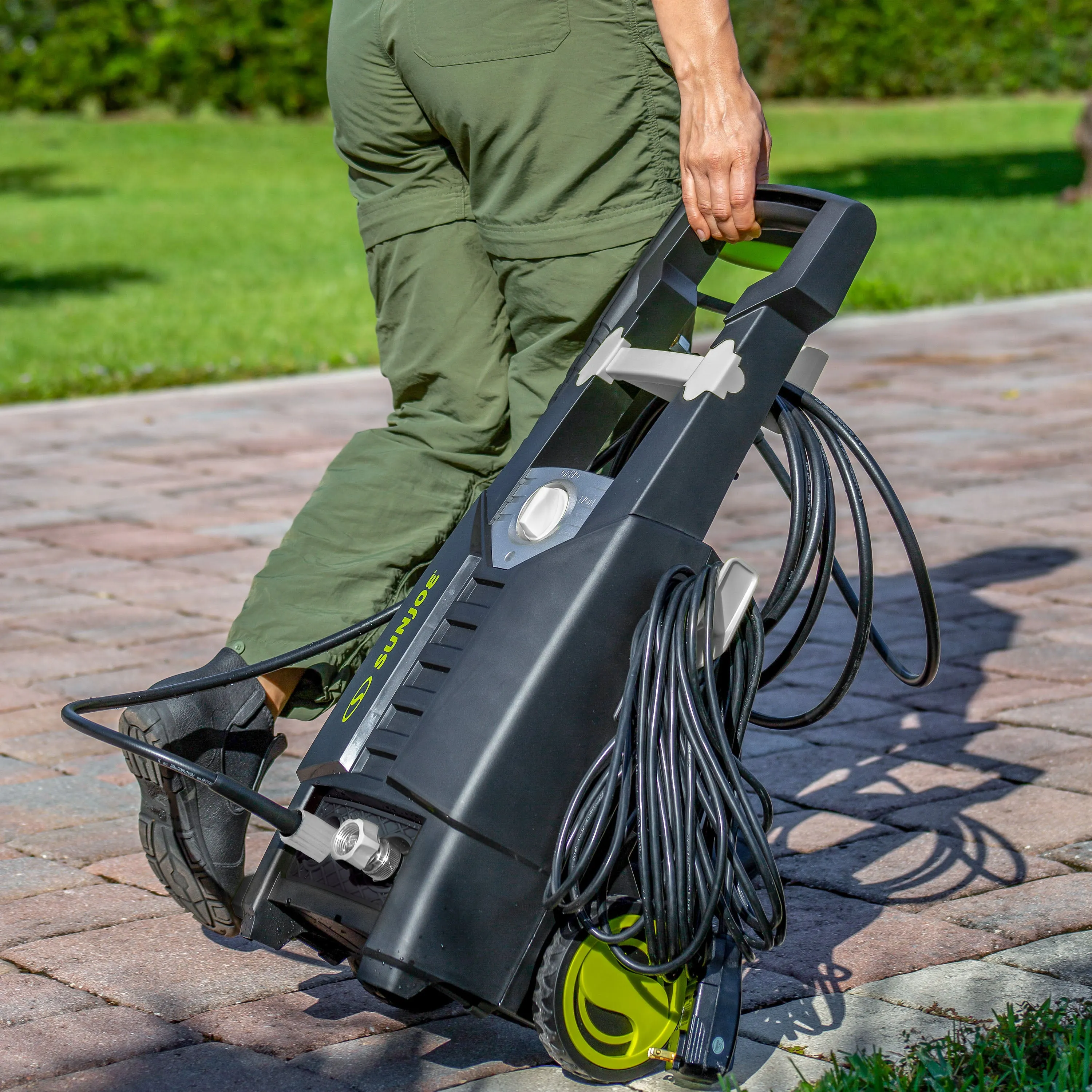 Sun Joe SPX2599-MAX Certified Rated 2050 PSI Electric Pressure Washer | 1.1 GPM Rated Flow | Turbo Nozzle & Utility Brush | Onboard Foam Cannon