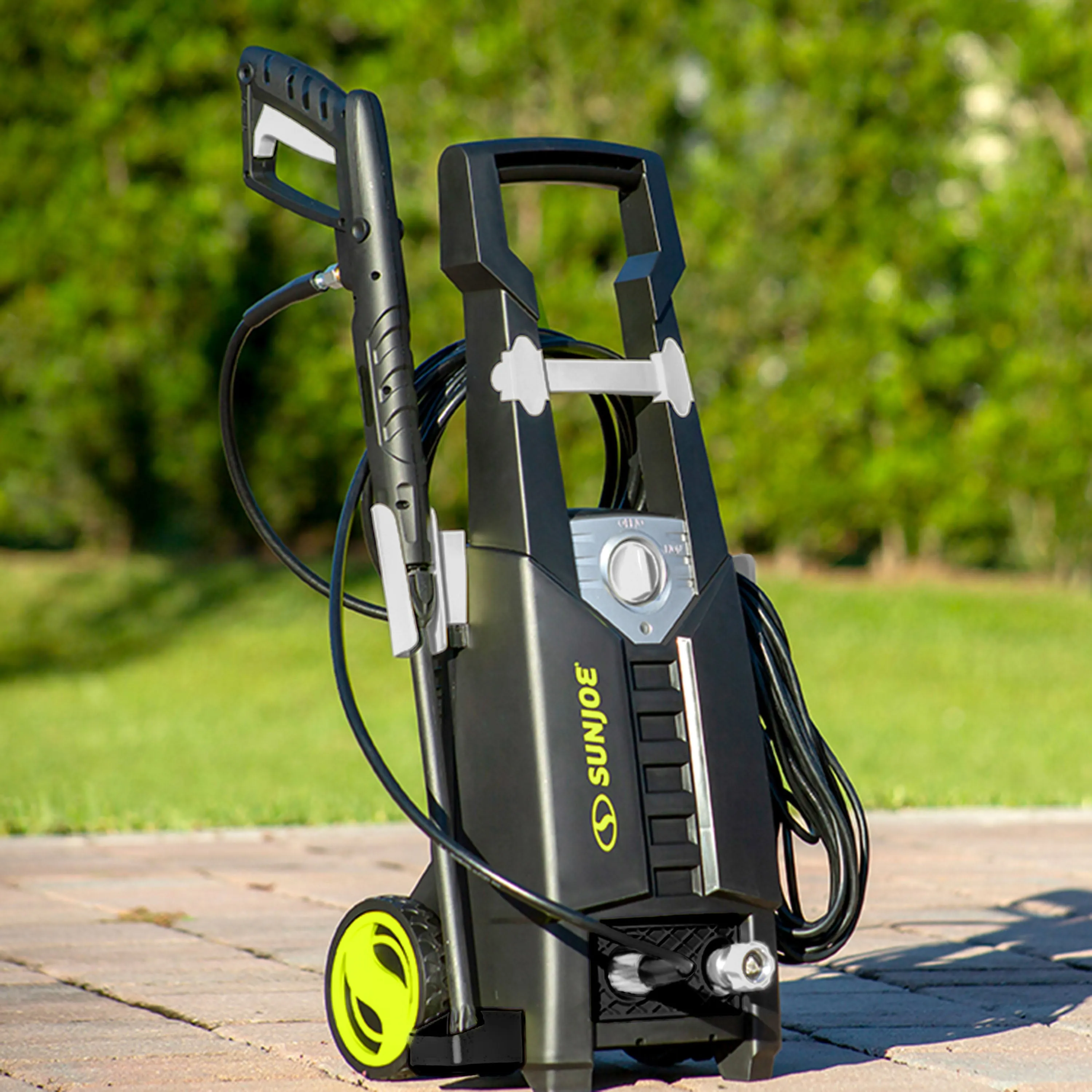 Sun Joe SPX2599-MAX Certified Rated 2050 PSI Electric Pressure Washer | 1.1 GPM Rated Flow | Turbo Nozzle & Utility Brush | Onboard Foam Cannon