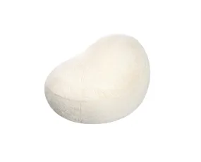 White Inflatable Chair, Softer,Removable and Washable Fur Cover